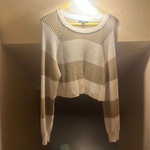 Medium tan-brown cropped sweater